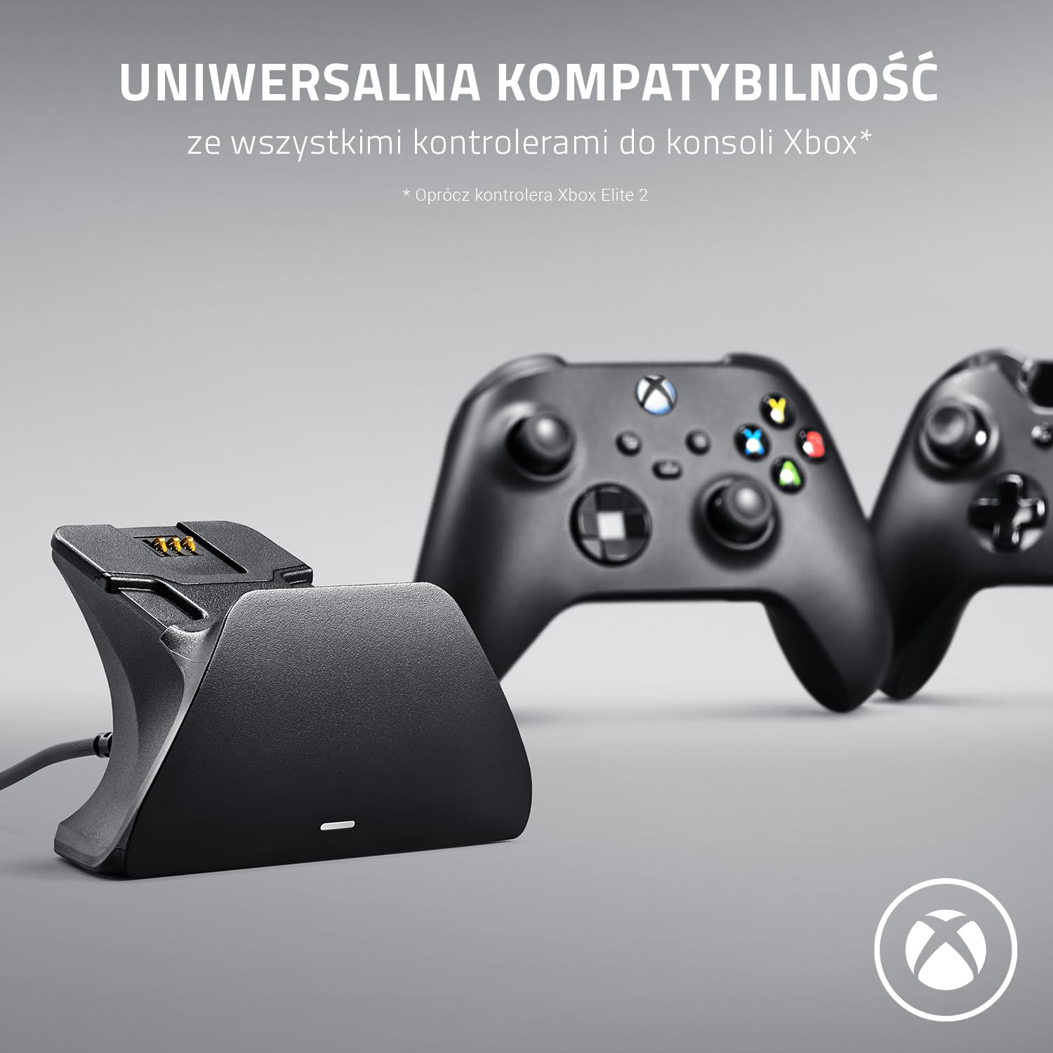 Razer Uniwersalny Stojak Do Szybkiego Ładowania - Ładowarka Kontrolerów Xbox (Magnetyczny System Kontaktowy, Nawigacja Jedną Ręką)