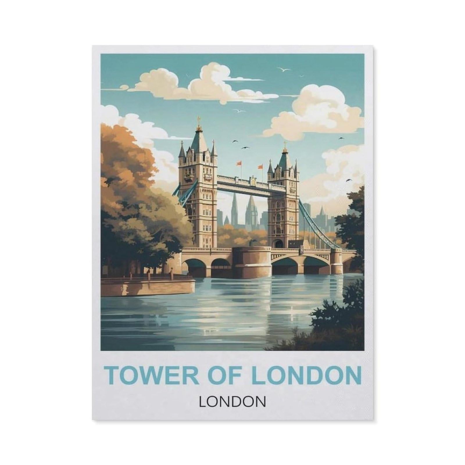 tin signs，Tower of London London(15x30cm）