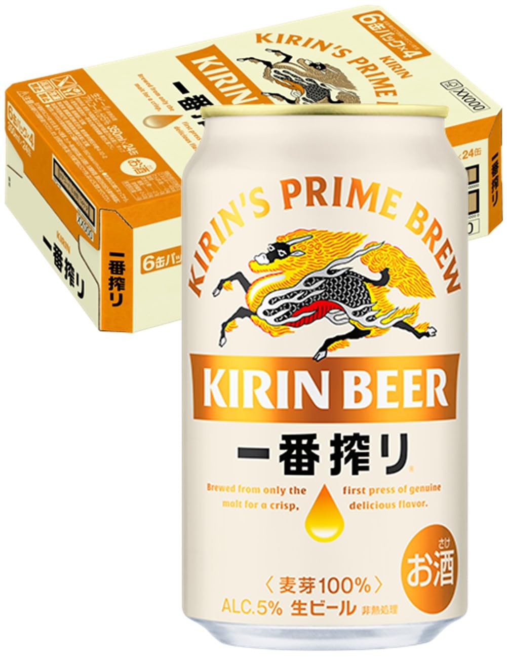 KIRIN 一番搾り 350ml✖️24缶 Amazon.co.jp: 一番搾り キリン ビール350ml×24本[6缶×4] 生ビール