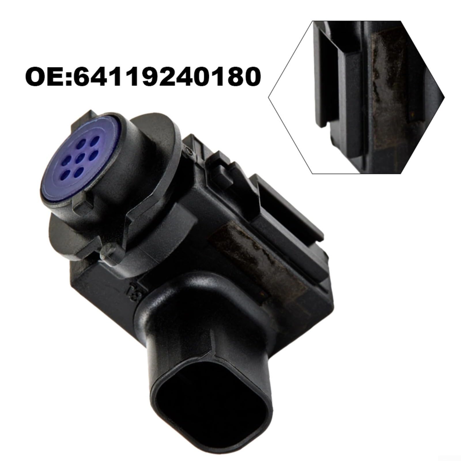 Sensor de calidad del aire del montaje de la bayoneta para BMW 3 Touring E91, detector de aire de cabina con OE 64119240180, diseño de plástico y metal para fácil instalación, negro