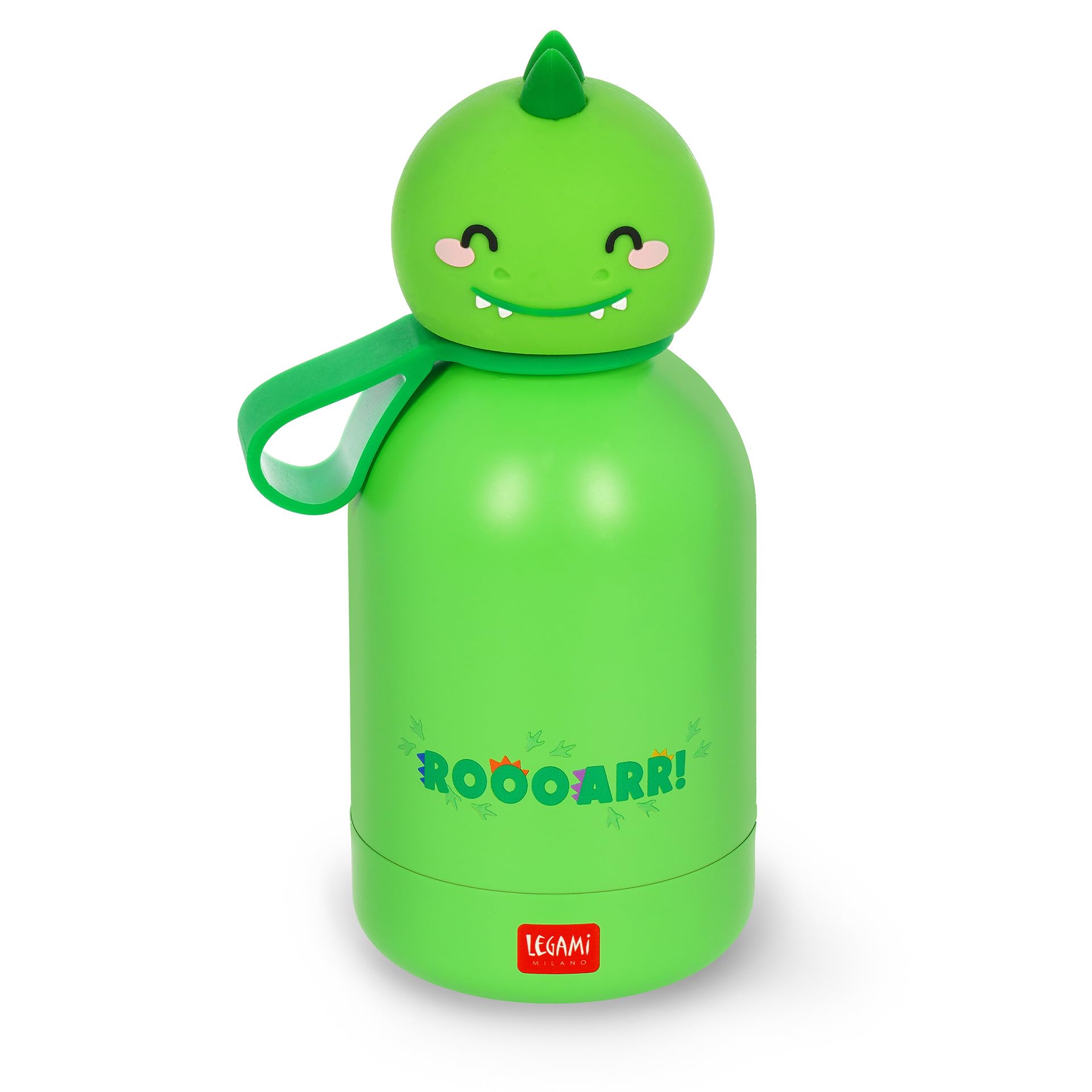 Legami - Borraccia Termica per Bambini Hot&Cold BFF, Tema Dino, in Inox 18/8 a Doppio Strato con Chiusura ermetica, Conserva il Caldo per 12h e il per Freddo 24h, Capacità 310 ml
