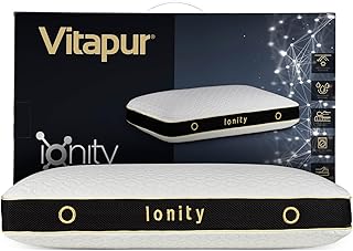 Vitapur Kopfkissen 40 x 60 cm, IONITY I Silberner selbstreinigender Stoff mit Bambus-Aktivkohle für EIN einwandfreies Schlafklima I Kopfkissen by