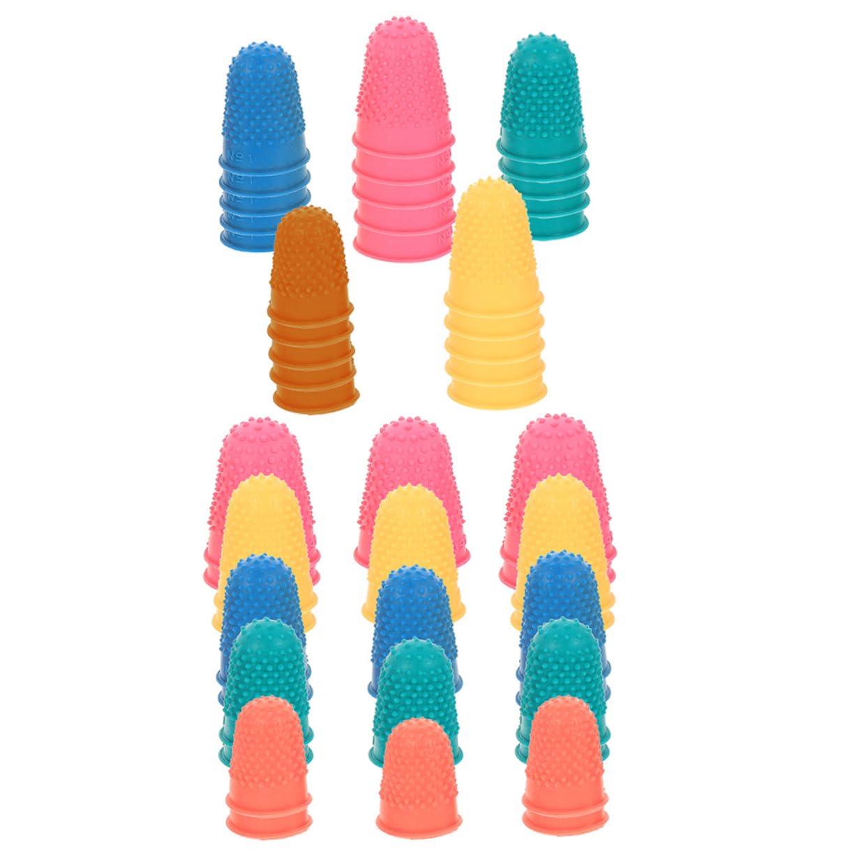 FOMIYES Protectors for Work 50pcs Rubber Silicone Material Non-Slip and Anti-Static for Carving Jewelry Buffing Random Color