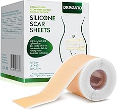 Silicone Scar Tape, Silicone Scar Sheets(1.6"X 60" Roll-1.6M), Silicone Scar Removal Sheets for Face, Reusable Medical Grade Silicone Face Patches for Scars, C-Section, Keloid, Burn, Acne, Tummy Tuck, Surgical Scars