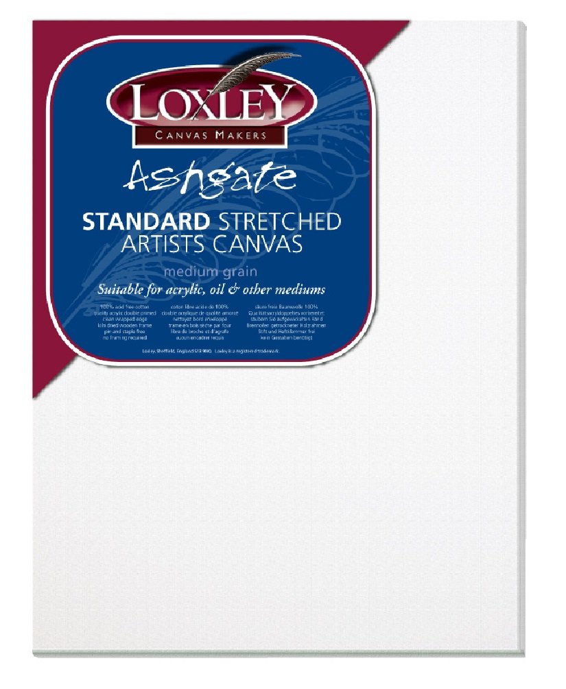 Loxley 18 x 14-inch Traditional 18 mm Depth Ashgate Stretched Artists Canvas, White