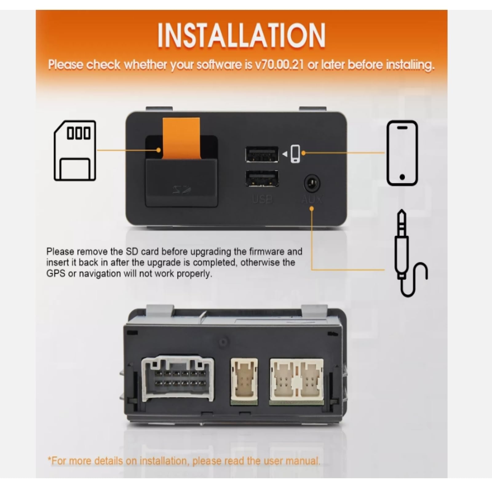 NNISIT TK78-66-9U0C Apple Carplay Android Auto Retrofit Kit