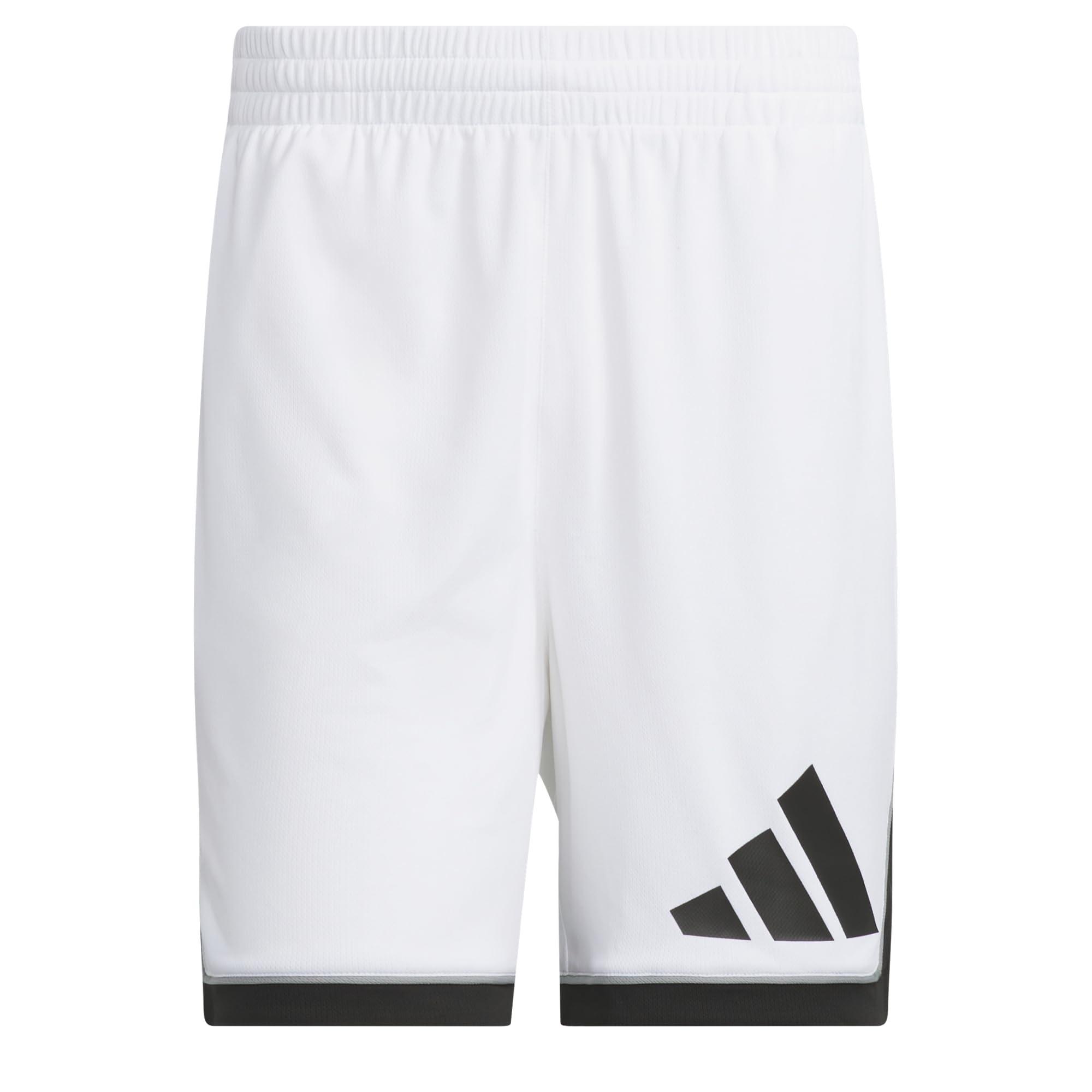adidas Men's Basketball Badge of Sport Short Shorts, White/Black, XL 7 inch