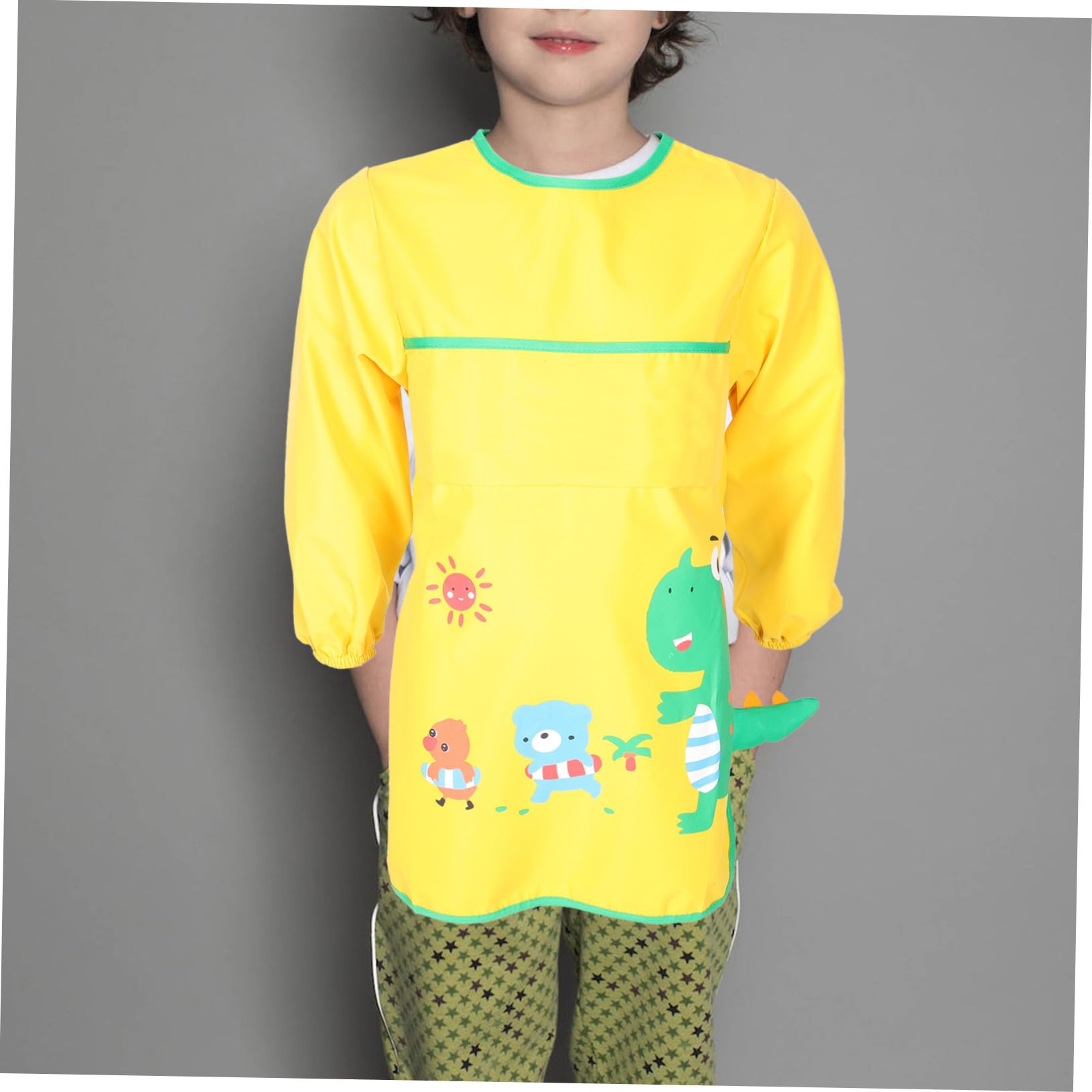 ibasenice 3 Pz Grembiule Per Bambini Grembiule Da Pittura Da Pasto Per Bambini Camice Di Vernice Per Bavaglini Che Sbavano Bavaglino Usura Inversa Poliestere Bambino