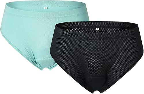 Miniatura 7 de ERYUE Ropa interior de bicicleta, ropa interior de bicicleta para hombre, calzoncillos acolchados para bicicleta, ropa interior de ciclismo, Negro -