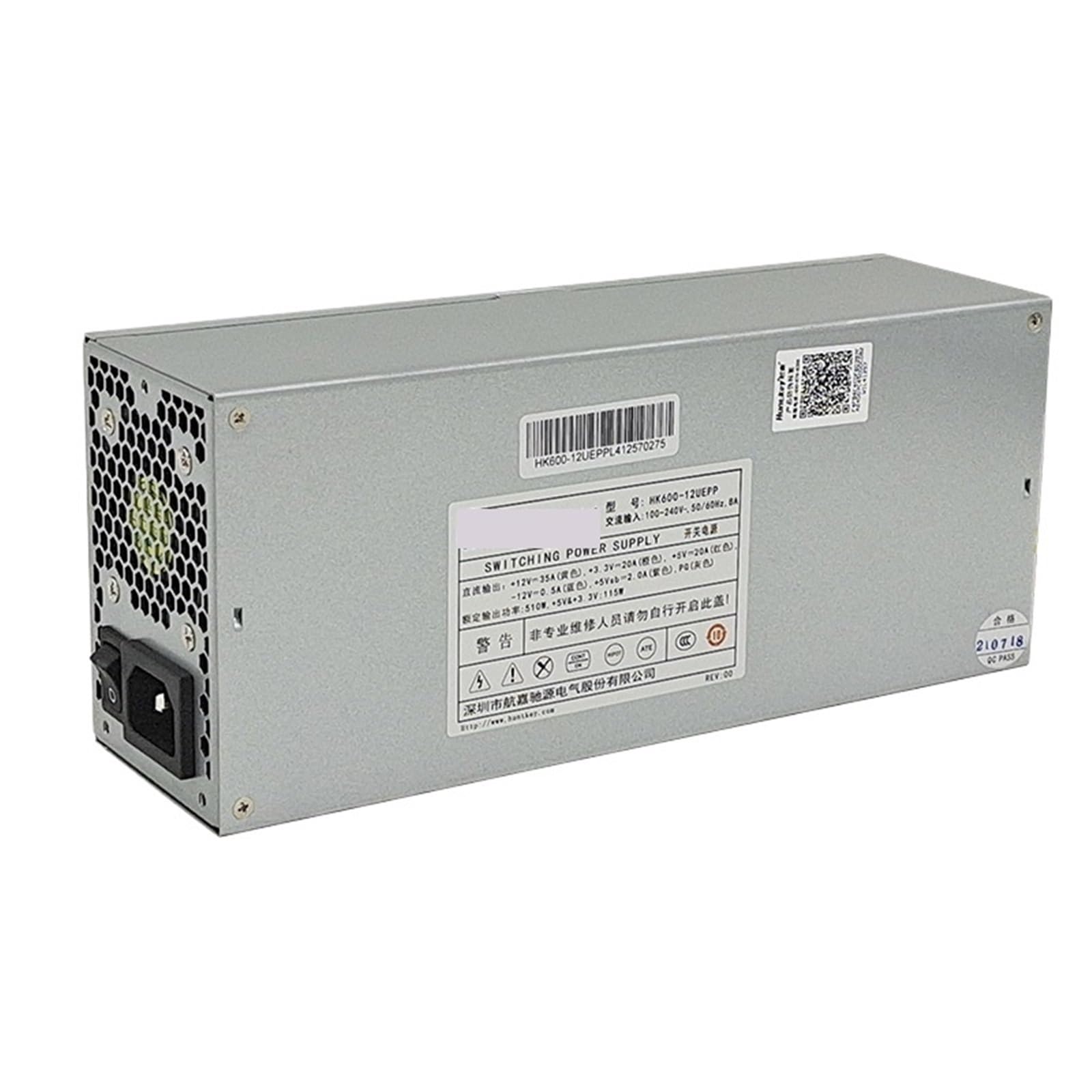 1 Stück Hocheffizientes, maximales 600-W-Industrie-Netzteil P/S HK600 for 2U-Server-Netzteil