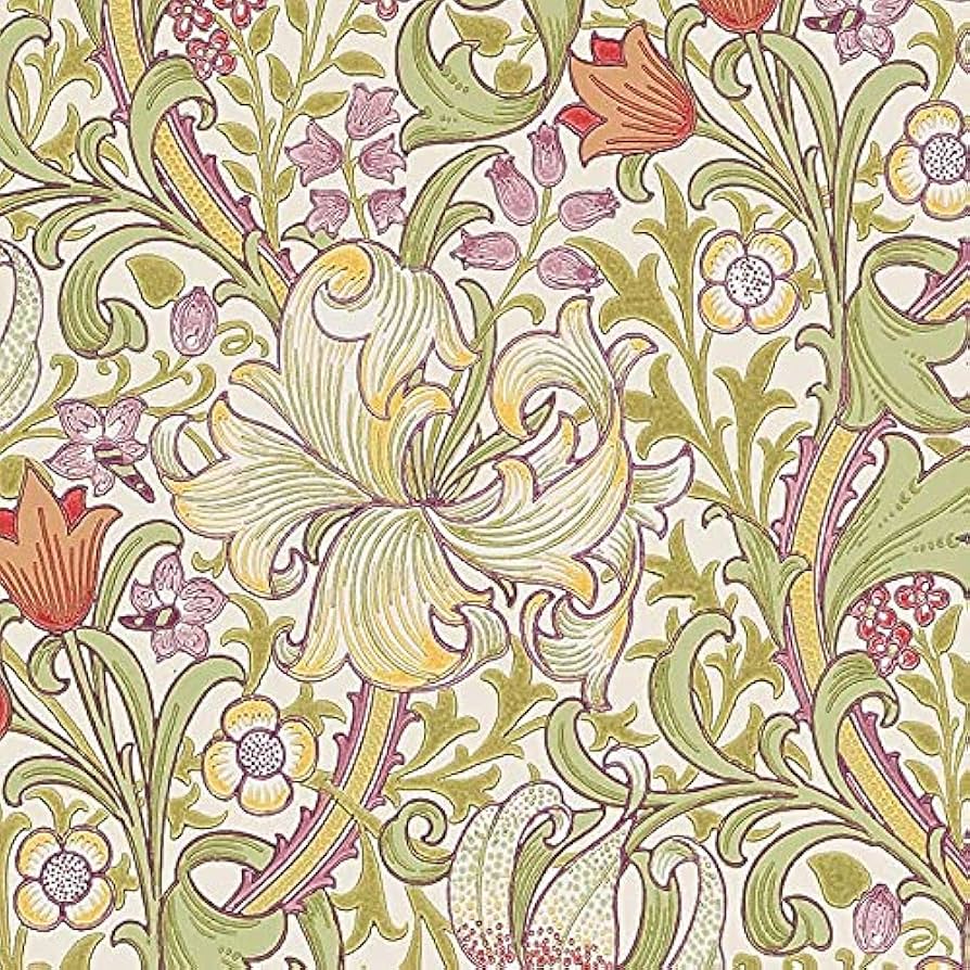 Amazon.co.jp: ウィリアムモリス壁紙ゴールデン・リリー Golden Lilyg
