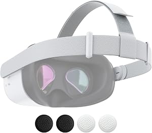 Original Head Strap for Oculus Quest 2, Replacement Head Starp for MQ2, VR Accessories with 2 Pair Thumb Grip Caps,Oculus Quest 2 Haed Strap,MQ2 Head Stap | Replace Head Strap for Meta Quest 2, VR Accessories with 2 Pair Thumb Grip Caps, Compatible w