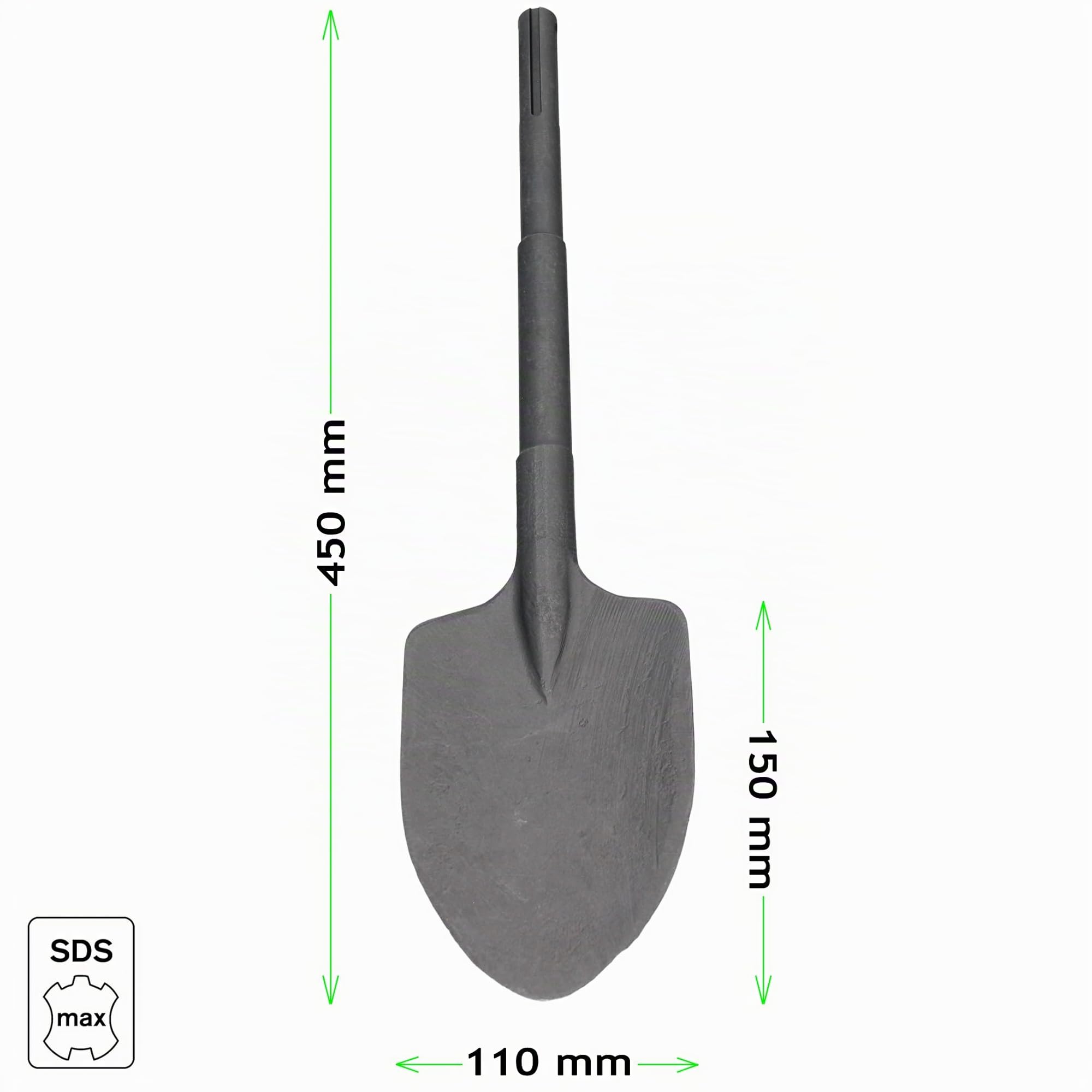 GEPCO Ciseau à pelle, burin à asphalte SDS Max 110 x 450 mm