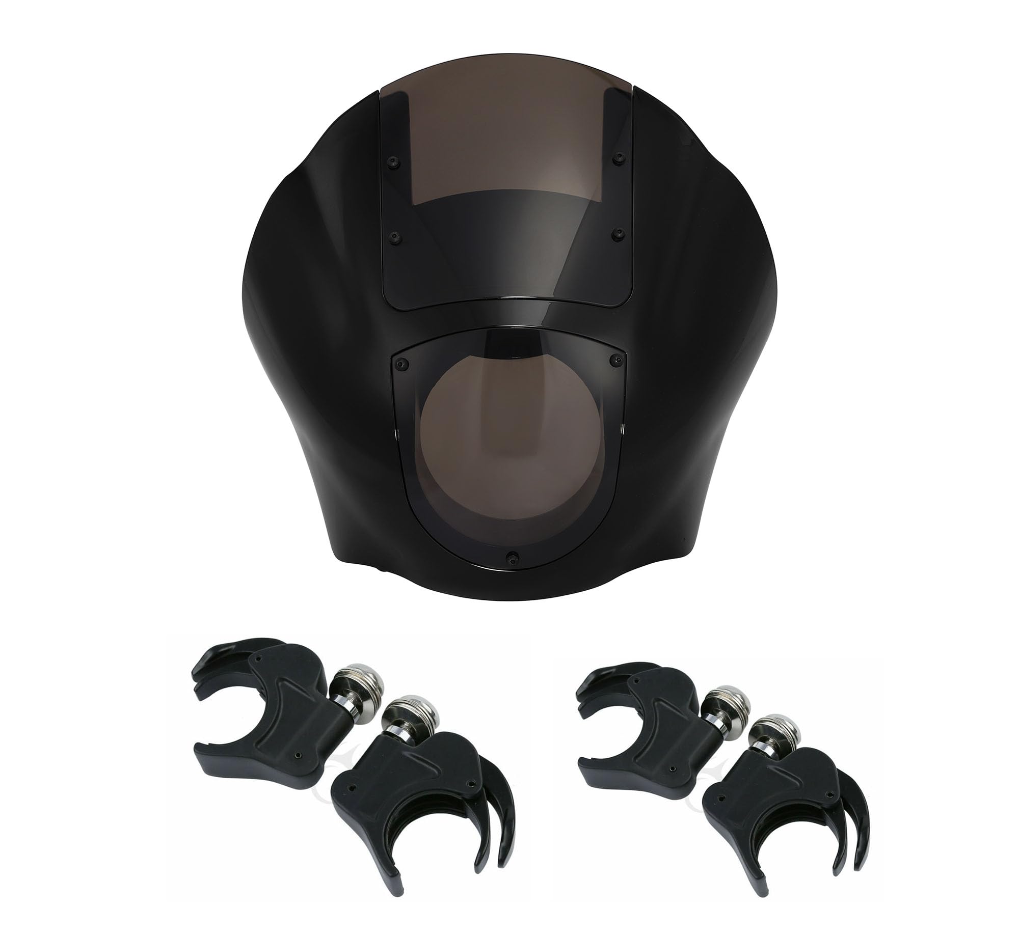 Motorcycle Windshield, SLMOTO SLMOTO Quarter Headlight Fairing Windshield with 41mm Fork Clamps Fit for Harley Sportster XL883 XL1200