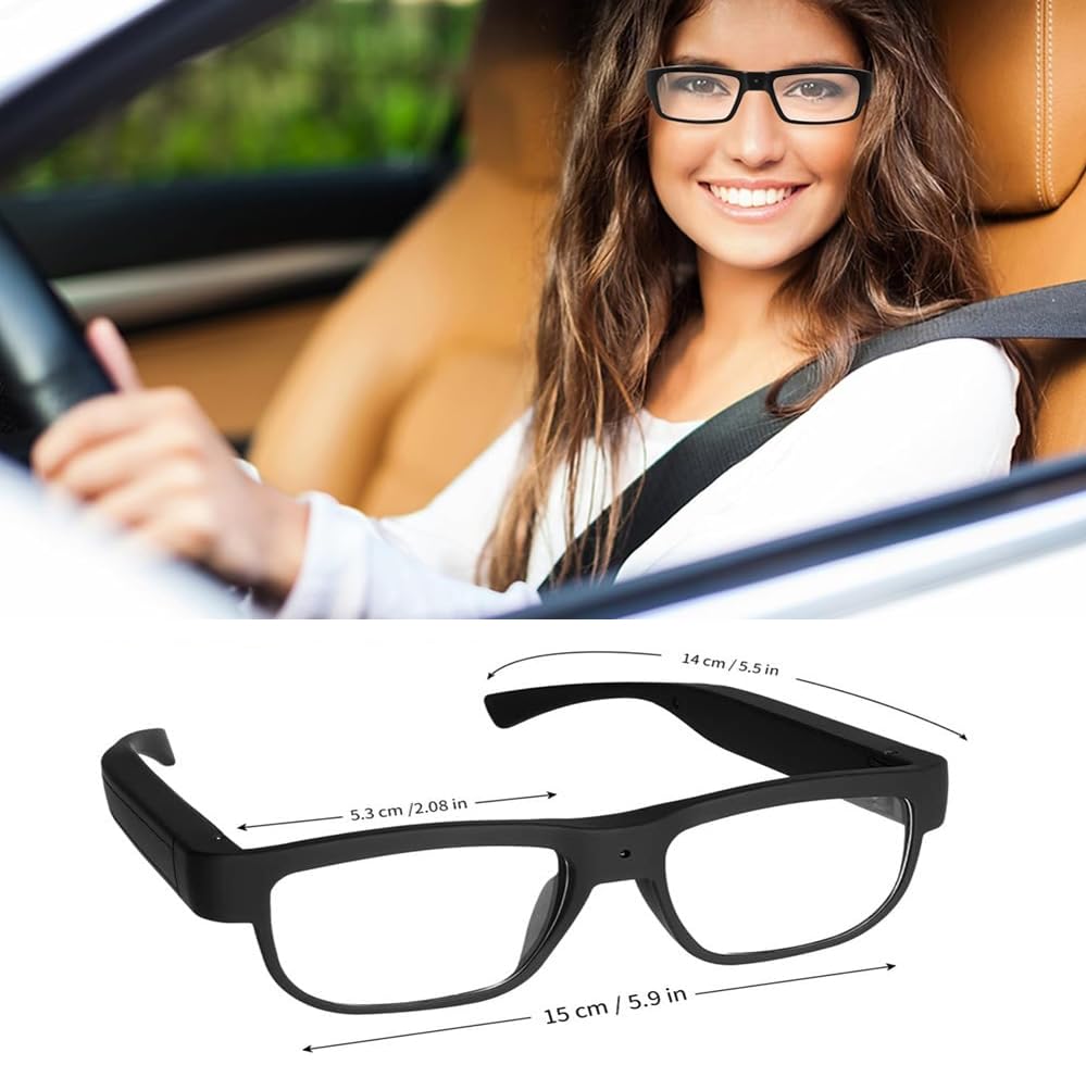 Image of Eye4Spy Hidden Camera Glasses - 1080P HD Wearable Mini Spy Eyewear for Personal Security | Rechargeable - 100 Minutes Backup | Supports microSD Card up to 128GB (Card not Included) - Model