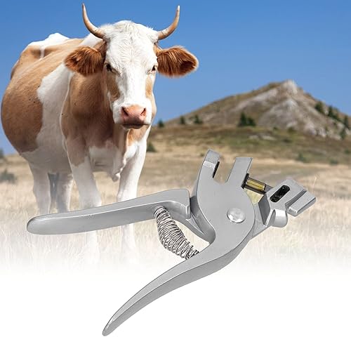 Miniatura 3 de Alicates de etiqueta de oreja para ganado, aplicador universal de etiqueta de oreja de ganado de acero inoxidable, alicates de abrazadera de oreja