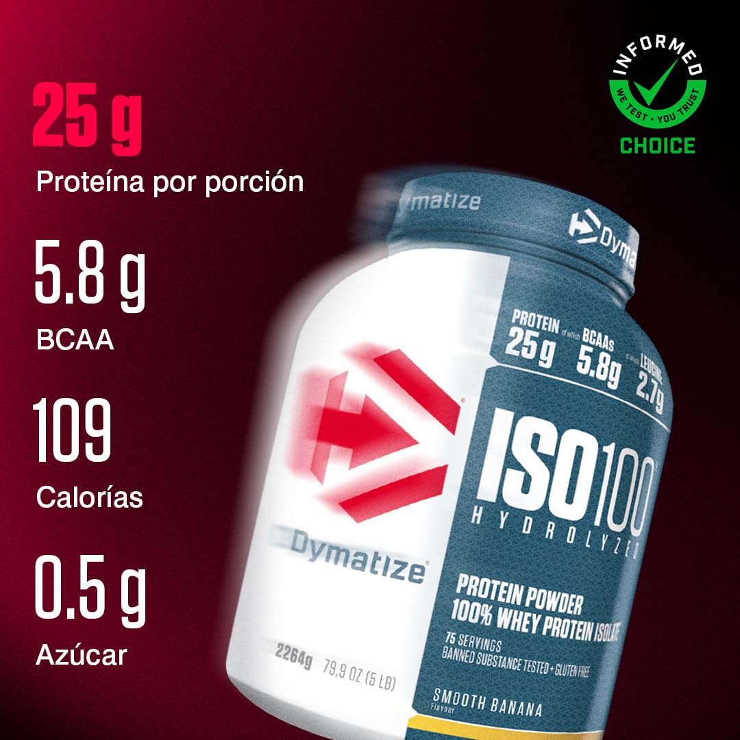 Dymatize ISO 100 Hydrolyzed Smooth Banana 2264g