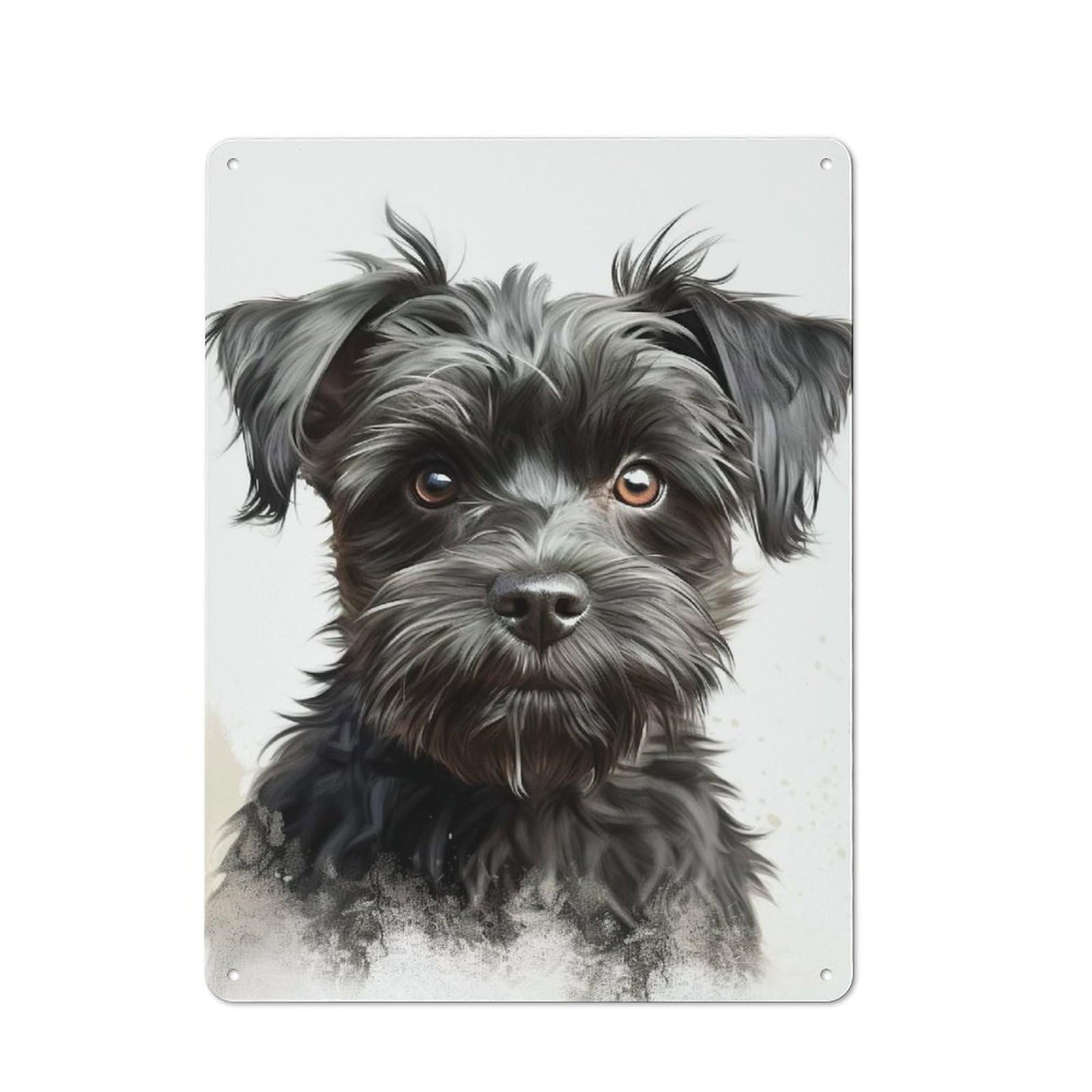 Junmoney Black Yorkshire Terrier Rustic Metal Sign 40X30cm For Garage Wall, For Everyday Room Decor With A Rustic Look