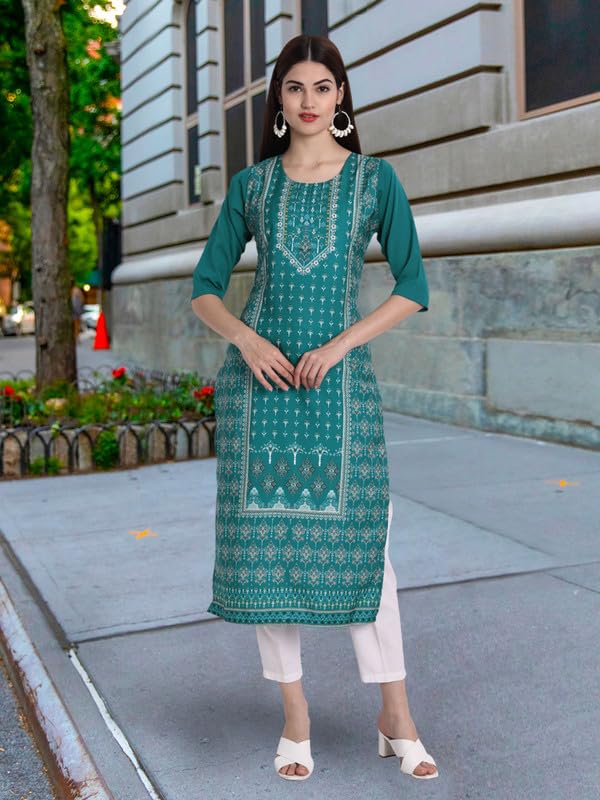 Pinkmint Women's Crepe Kurti For Women's Ll Traditional Kurti For Women Ll The Ultimate Kurti Collection (Pack Of 5)