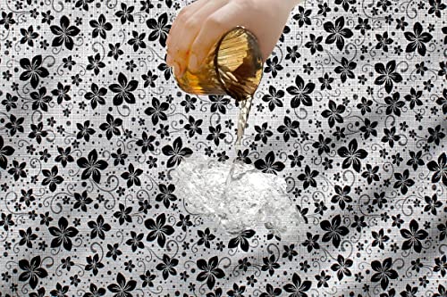 Image of The Furnishing Tree PVC Waterproof Microwave Oven Cover Compatible for Morphy Richards 25 L Convection 25 CG with 200 ACM Floral Pattern Grey