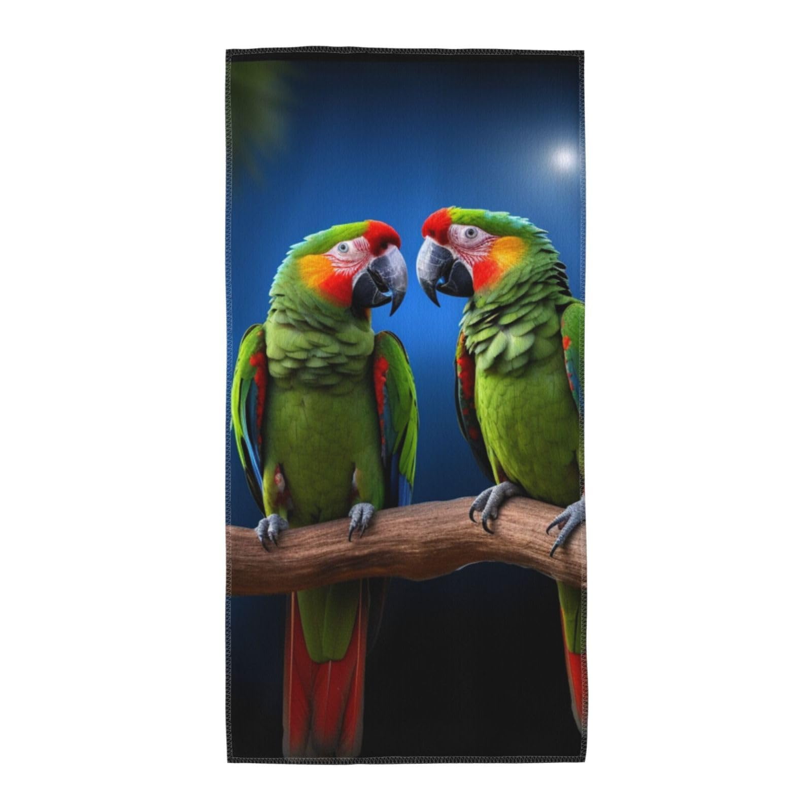 FekiLoot Absorbent Hand Towels 12"X24" Decorative Bathroom Towel Soft Microfiber Face Towel Parrots Dish Kitchen Towels for Bathroom Kitchen Hotel Spa Bath Towels