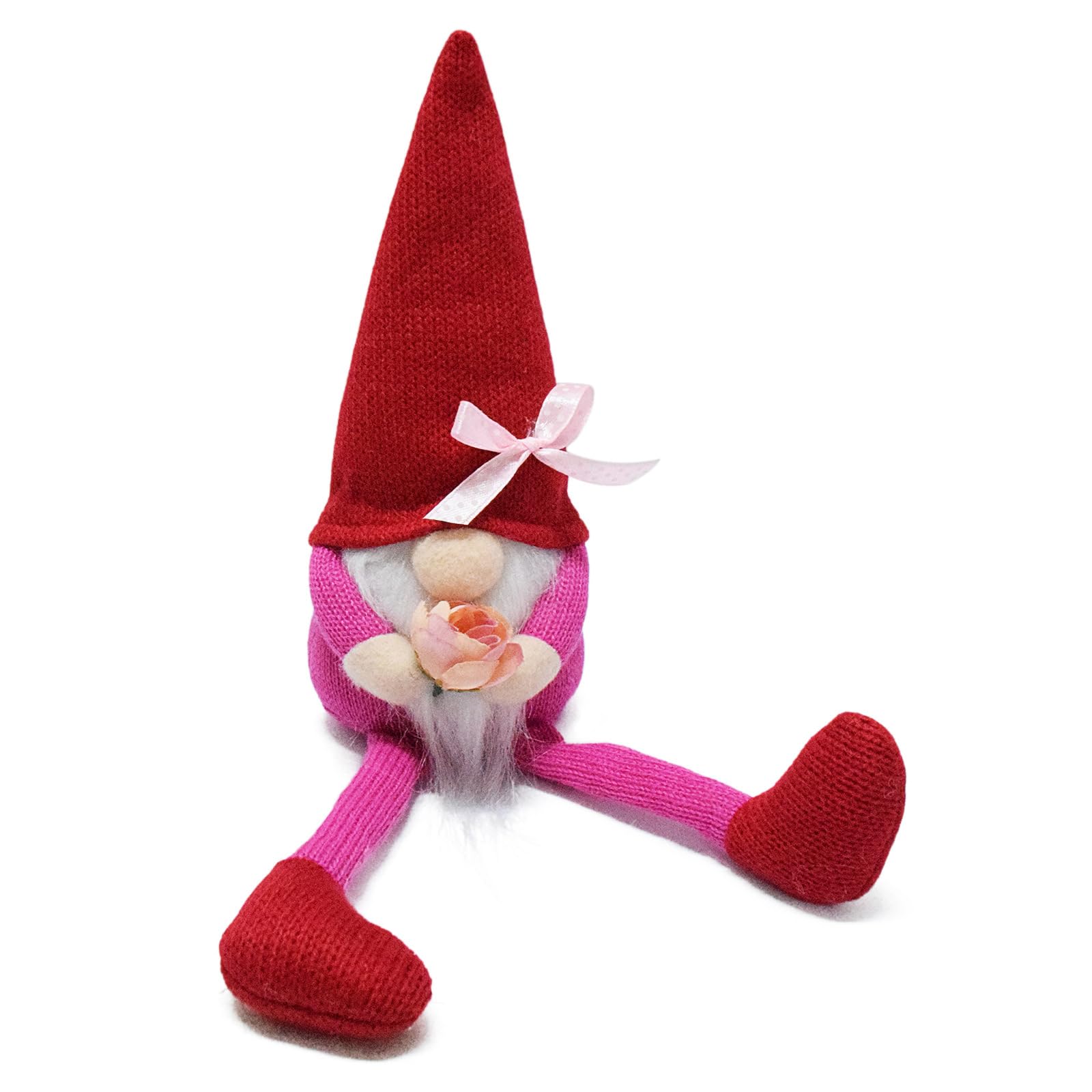 WLNEXT Gnomes Doll Valentine Themed Decorations Fireplaces Ornament for Couple Anniversary Celebration Love Symbol Gnomes