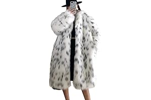 Women's Fluffy Oversized Leopard Print Fur Coat