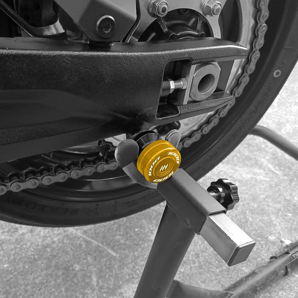 Motorcycle M8 Swingarm Spools Slider For GSX-R 1000 2001-2025 GSX-R 1000R 2017-2026 Swing Arm Spool Slider Stand Screws CNC Universal Enhanced Protection Accessories (Gold)