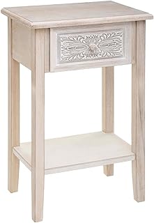WELL HOME - Mesita de noche para completar tu decoración color blanco