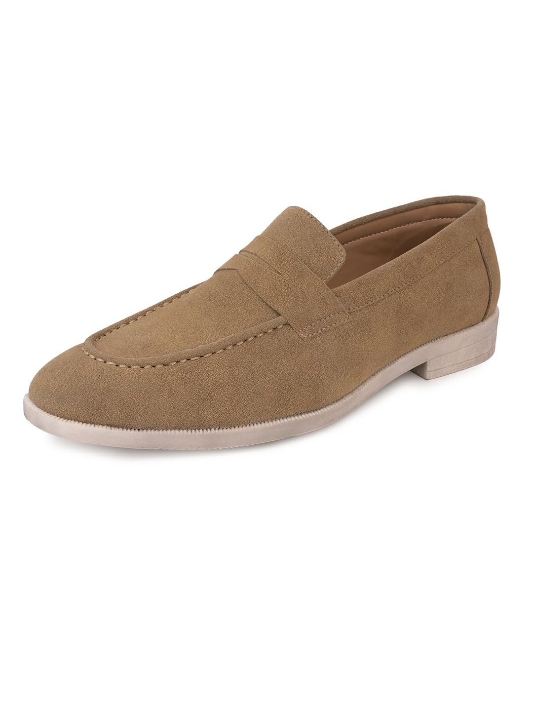 Men Solid Suede Loafers-image-0