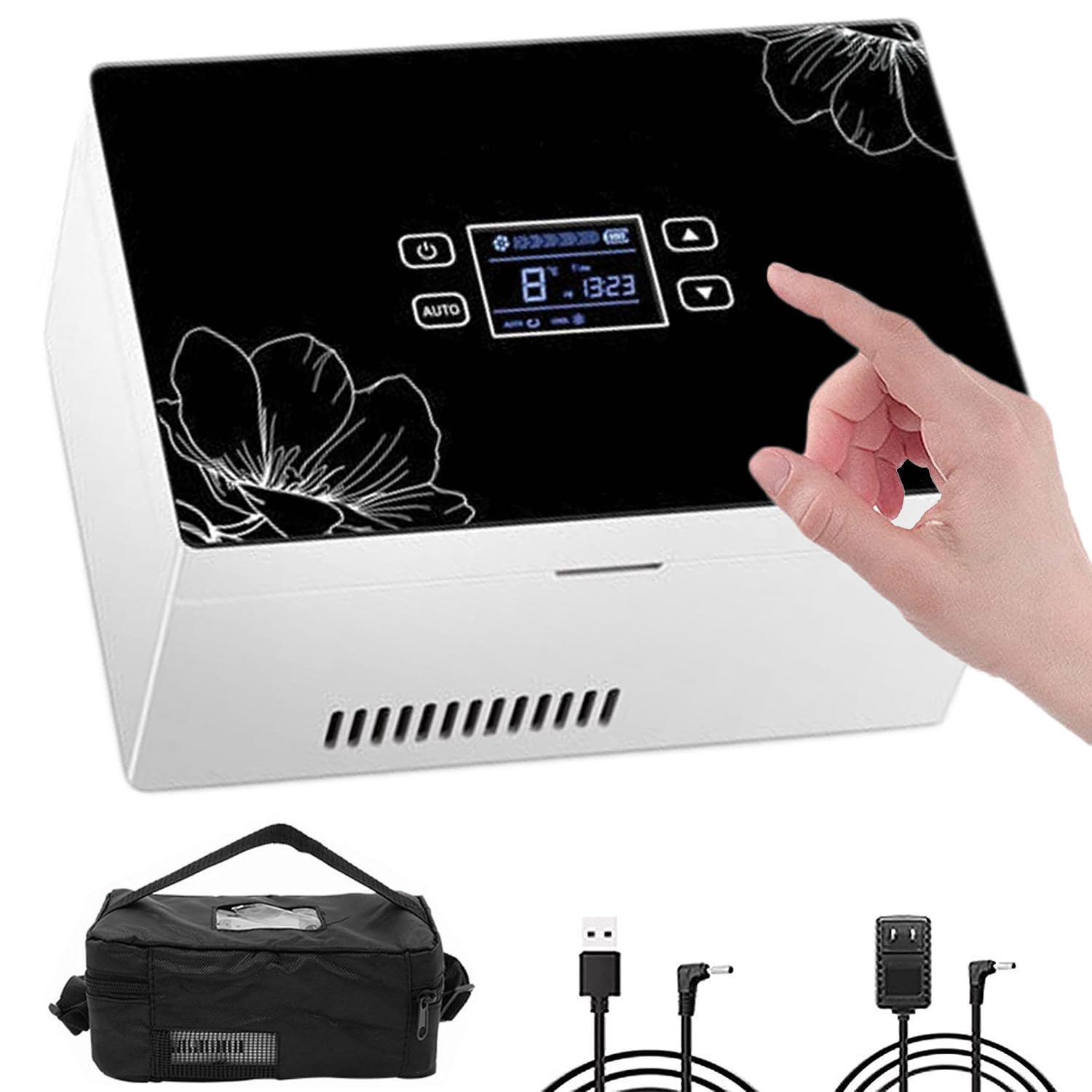 Caja De Enfriamiento De Insulina, Enfriador Portátil De Insulina Refrigerador Automático Eléctrico Refrigerado para Automóvil Viaje Al Aire Libre Mini Nevera Caja De Medicina Portátil De Insulina,3b