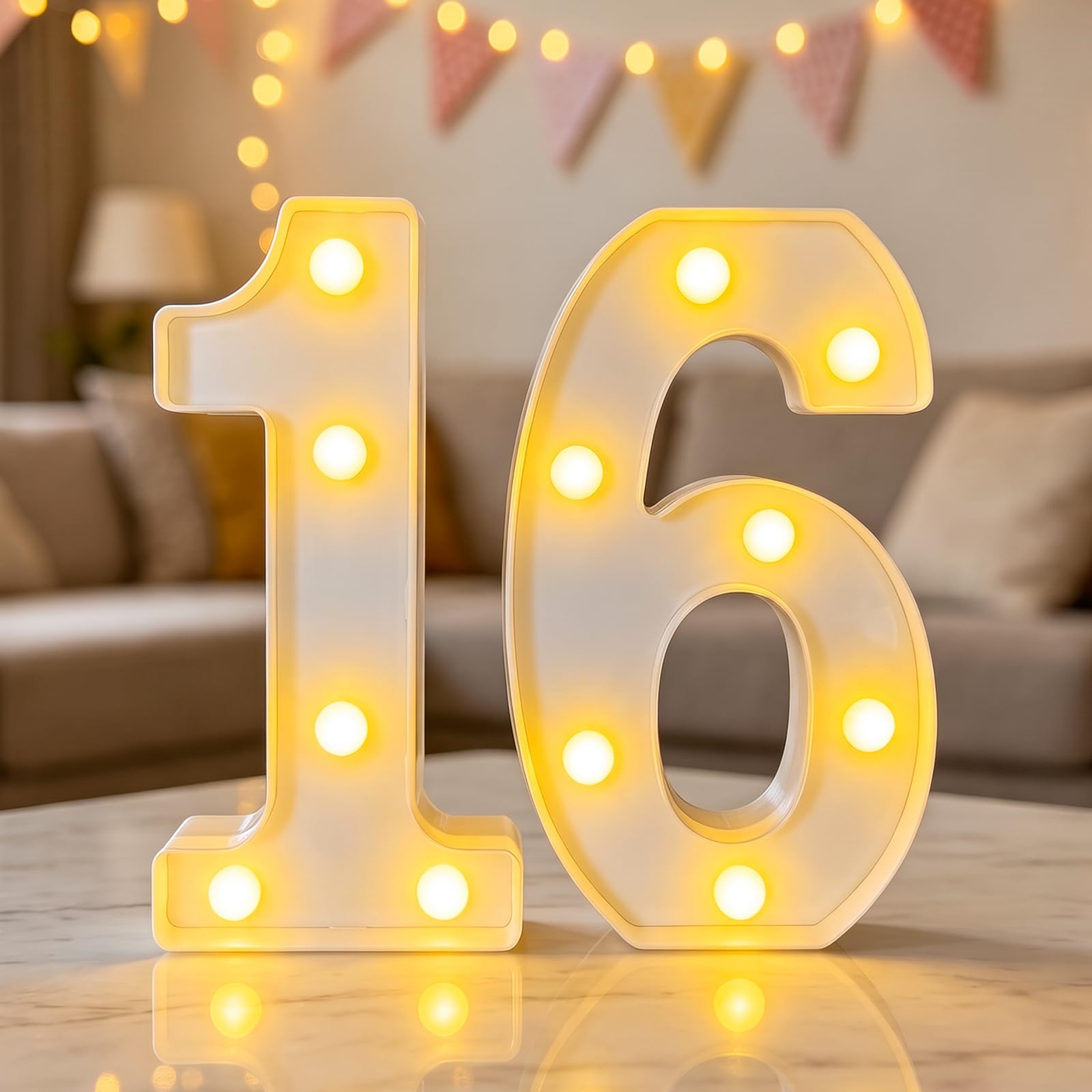 LED Light Up Numbers,16st Birthday Decorations,Marquee Light Up Numbers