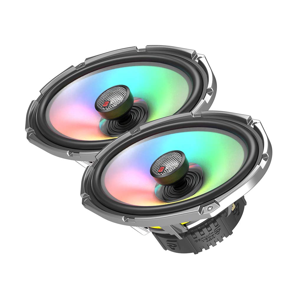 CERWIN Vega SM69F4 6″ X 9″ 4Ω 450W Max / 100W RMS 2-Way Coaxial Speaker w/Flush Mount 1″ Titanium Dome Tweeter (Pair), Black