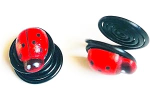 Ladybug Clip-On Wire Wrapped Earrings: Stylish and Scar-Concealing Ear Accessories