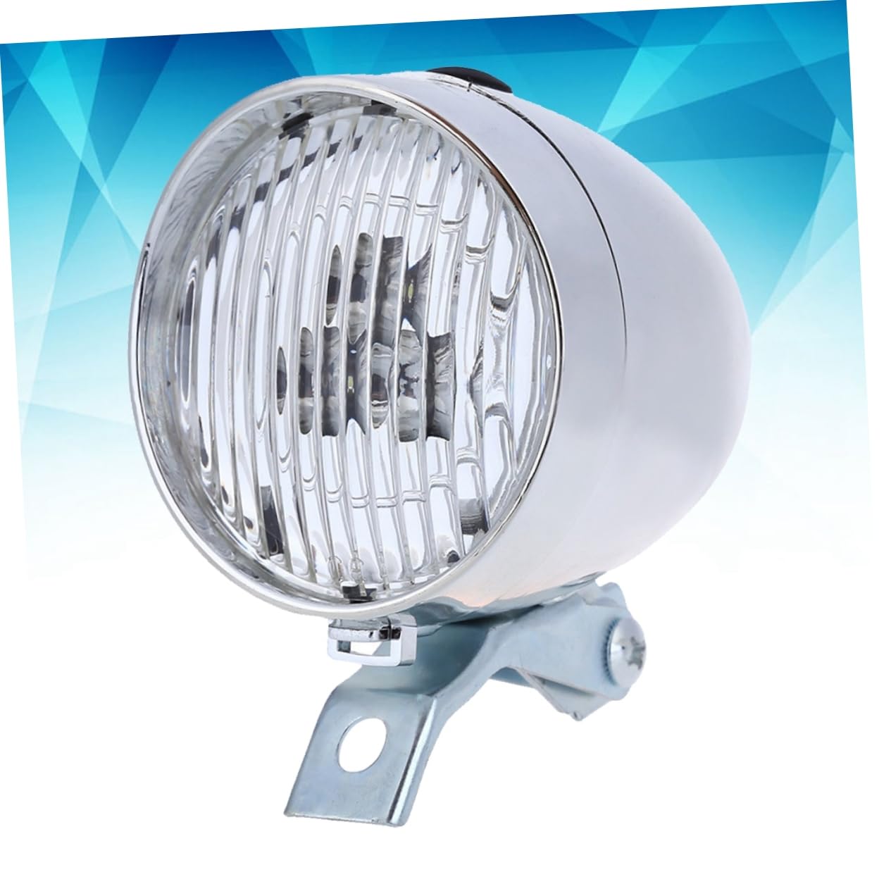 BESPORTBLE Vintage LED Front Headlight Bicycle Light with Beam Angle Elegant Design for Night Riding Cycling Safety and Outdoor Activities Silver