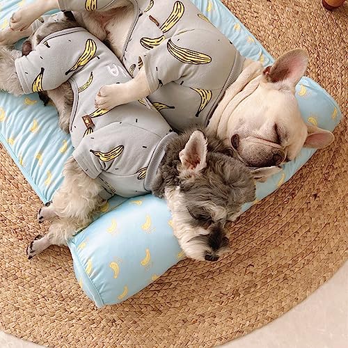 Rowpoz Cats Dogs Cooling Bed, 2023 New Pet Cooling Mat With Pillow Portable & Washable Pet Cooling Blanket, Dogs Cats Self Cooling Mat Pet Breathable Summer Cooling Pads (15.7×23.6In, Pink) #TOP6