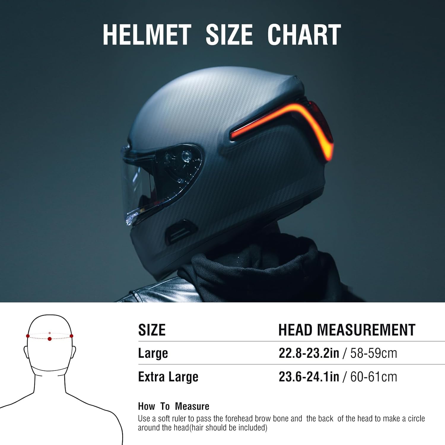 Helmet Size Chart for LIVALL MC1 Pro