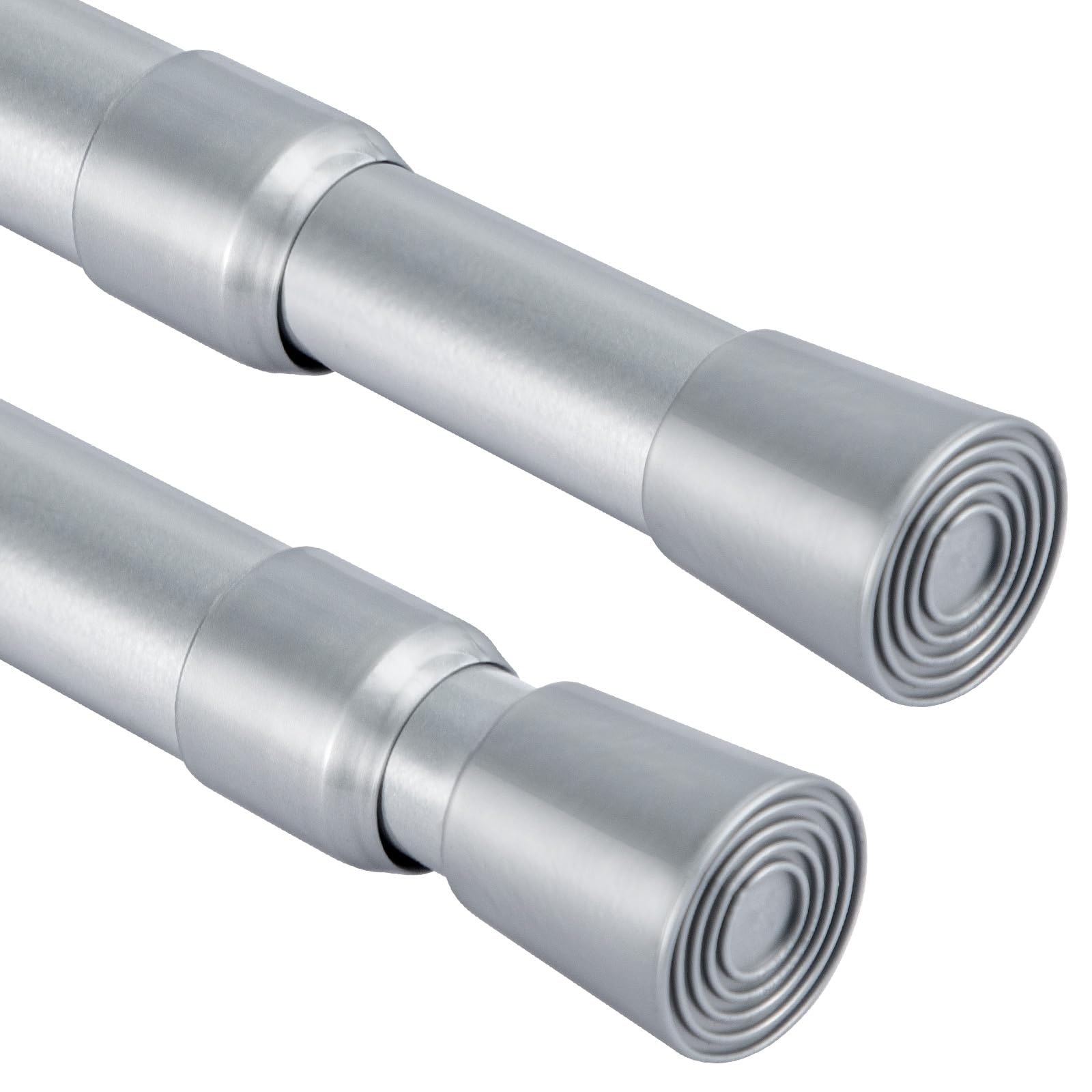 Youyijia Curtain Poles, 2Pcs 84-150cm Extendable Shower Curtain Pole, Net Curtain Rod, Extendable No Drill Tension Rod Telescopic Voile Tension Pole Shower Curtain Rail, Silver โ image 1