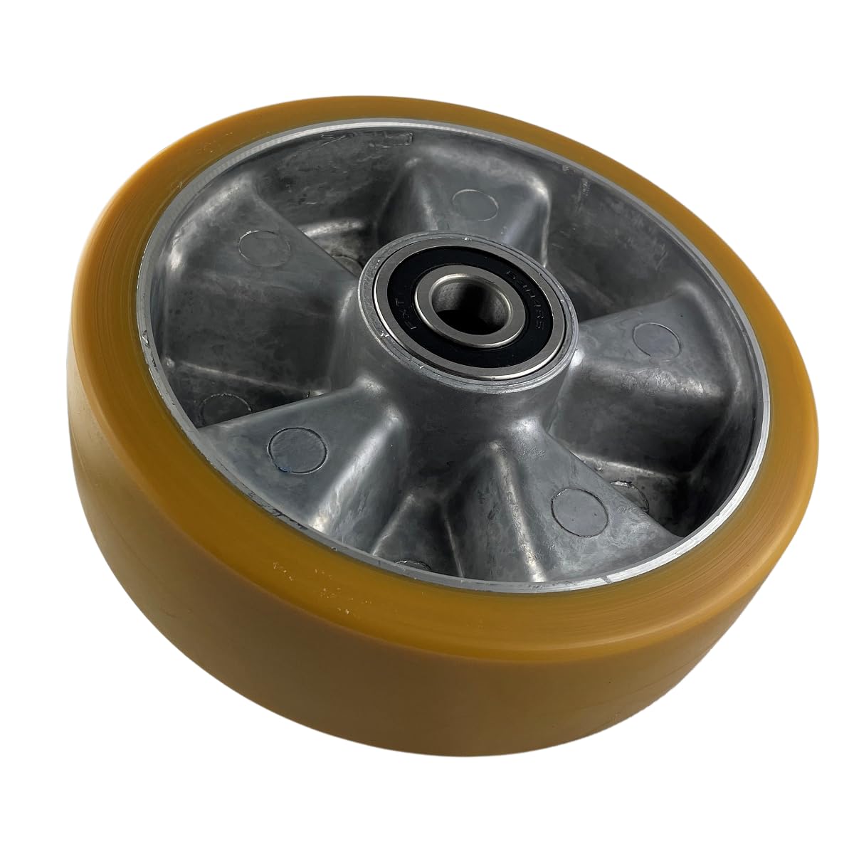 4 Stück Hubwagenrollen Aus Polyurethan – 80x100 Mm, Achse 20 Mm, Max. 700 Kg Belastung