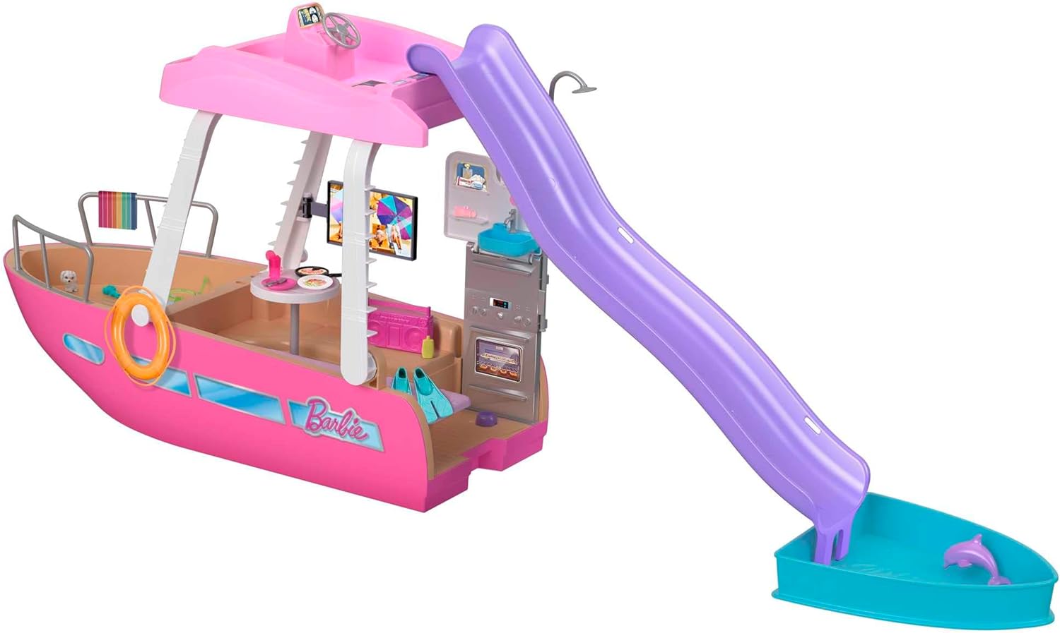 Barbie Toy Boat Playset, Dream Boat with 20+ Pieces