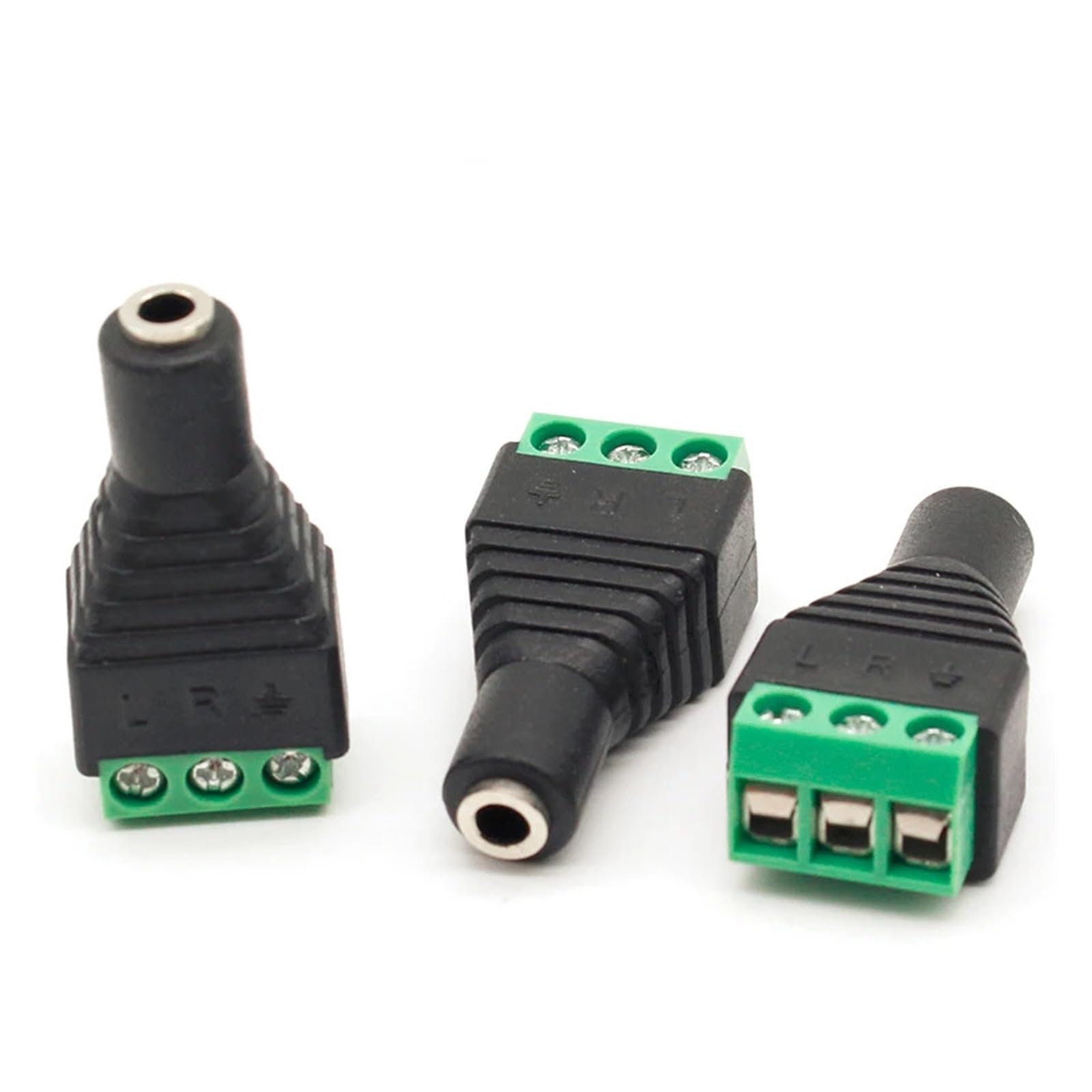 Conector estéreo Jack de 3,5 mm hembra para instalaciones domésticas de audio y vídeo balun
