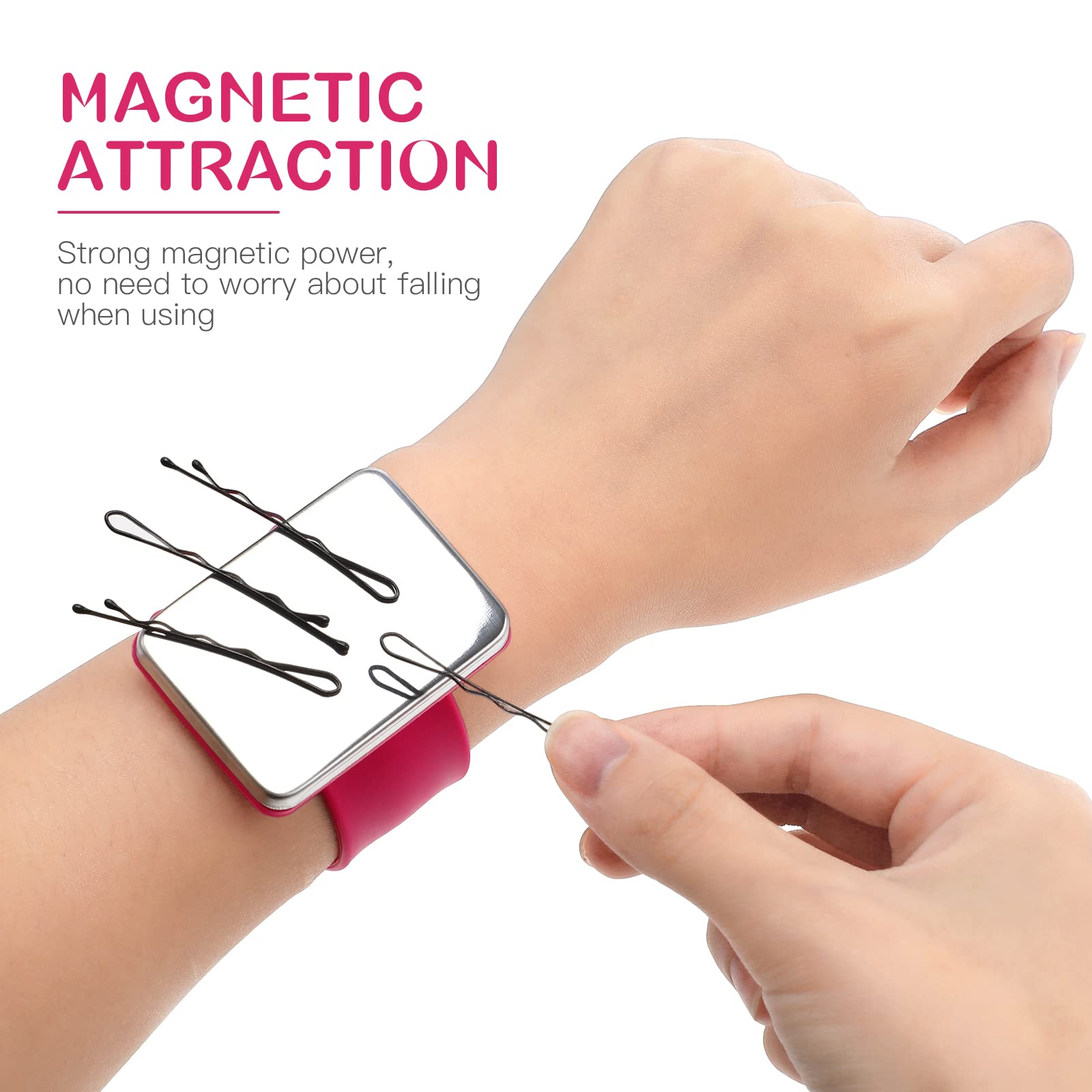 Bracciale Magnetico A Forma Di Cuore - Per Cucito, Parrucchieri E Fai Da Te - Con Cinturino In Silicone