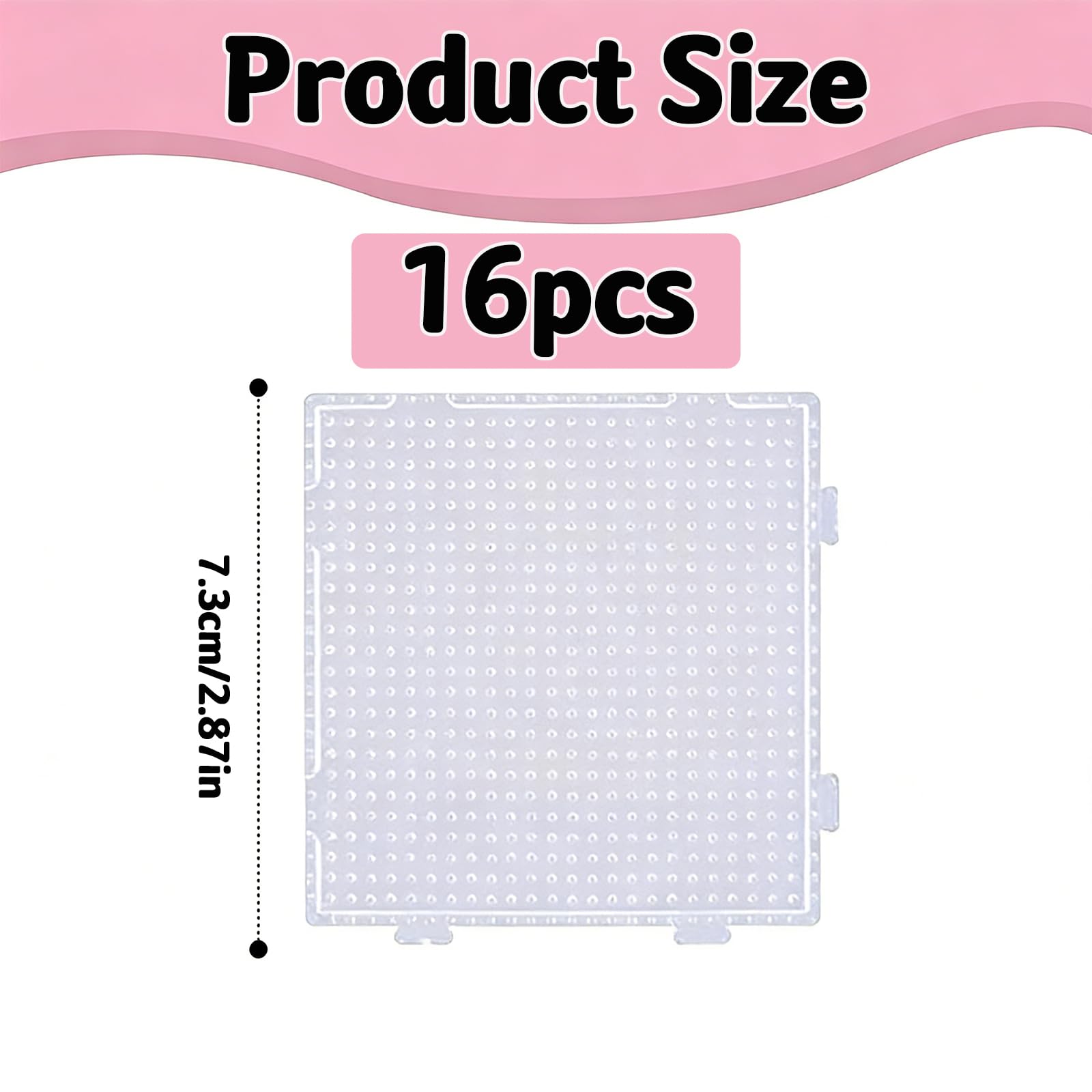 14 Pcs Hama Beads Pegboard, 2.6mm Fuse Bead Boards Set, Creative Educational Toy for Children's Skill Development - Image 2
