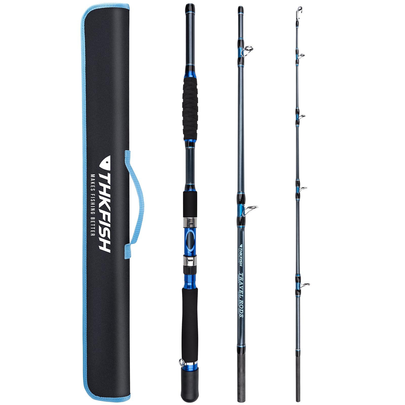 THKFISH 3-Piece Travel Saltwater Spinning Rod