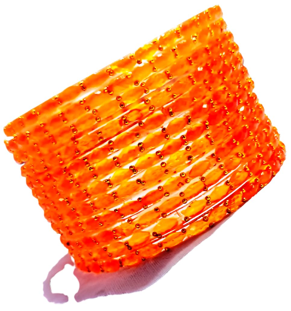 Rain Drop Glass Bangles Set For Women And Girls | Light Weight Bangles | Traditional Transparent Fancy Glass Chudi Set for Wedding, Party (12 Bangles)