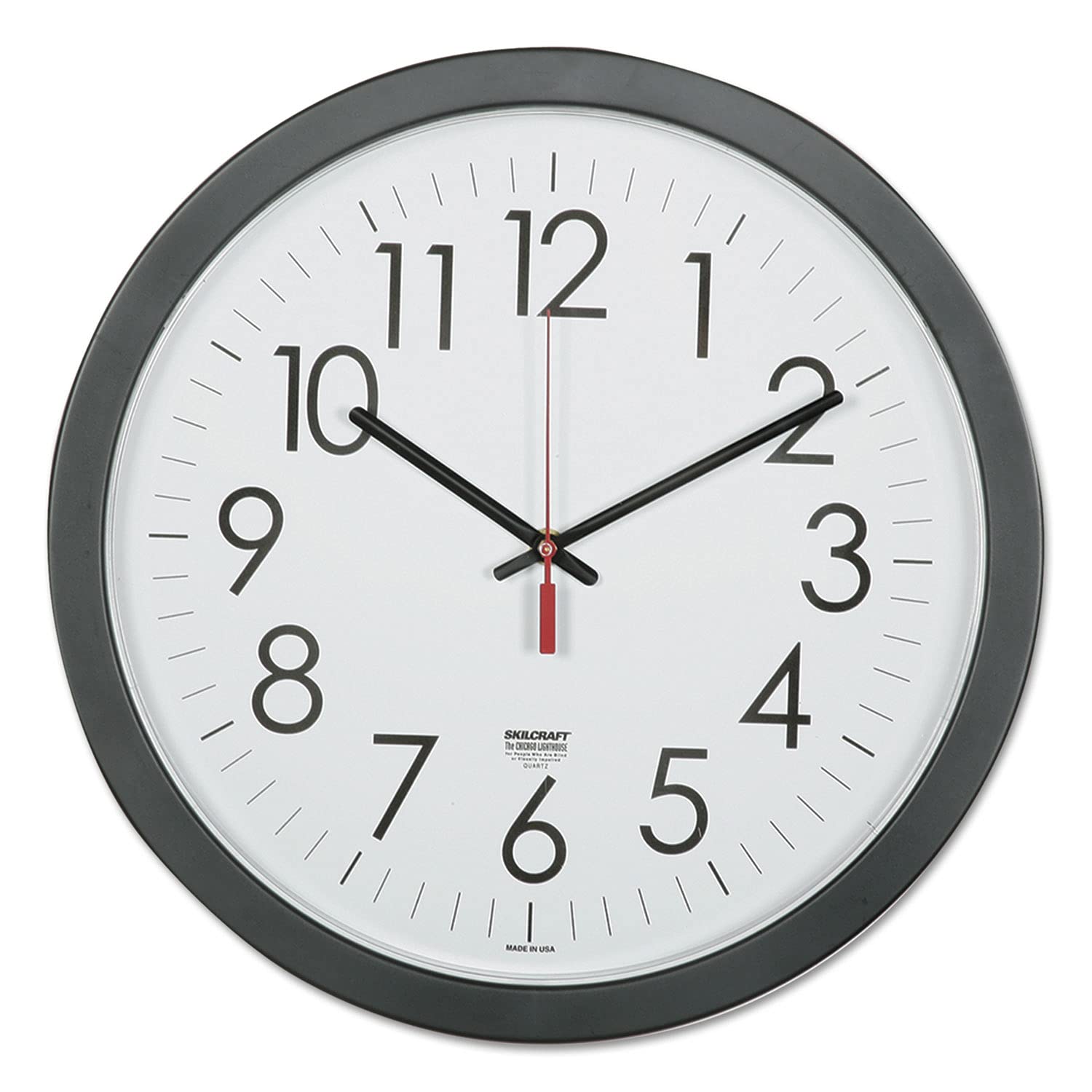 SKILCRAFT WALL CLOCK 米軍　新品　1点のみ Amazon.com: Skilcraft Quartz Wall Clock - Plastic Frame - 14.5