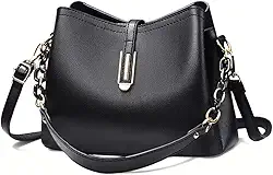 Bolsa Feminina Couro Plutônio Bolsa de Ombro Mão Transversal para Uso Diário Luxo Bolsa de Mão Multicamadas Tamanho Médio Moderna