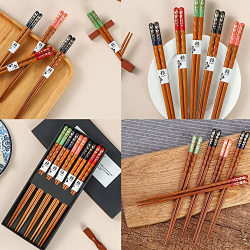 5 Paia Bacchette in Legno Massello a Punta in