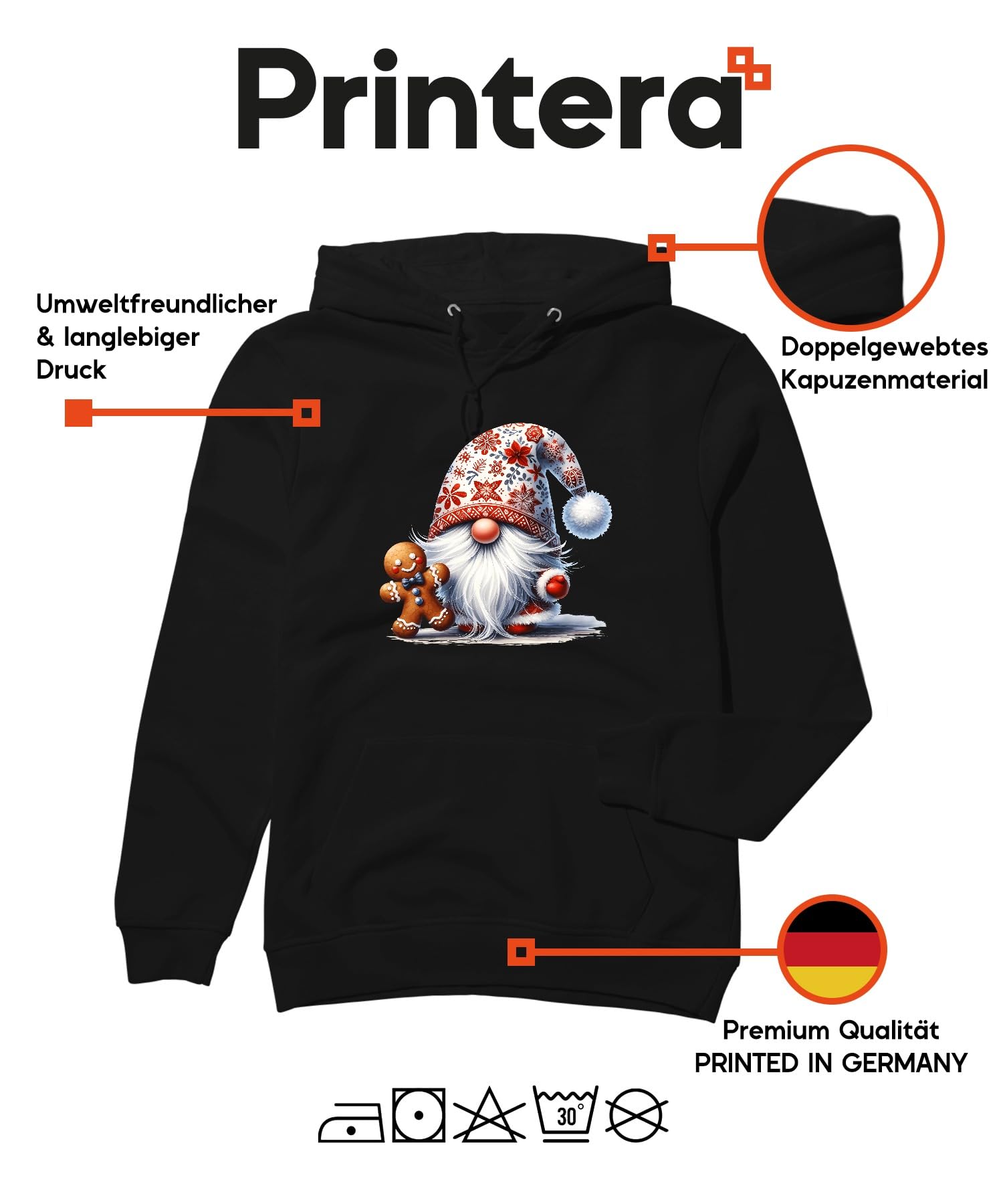 Nostalgiczny Święty Mikołaj z piernika, śliczna bluza z kapturem na Boże Narodzenie, uniseks