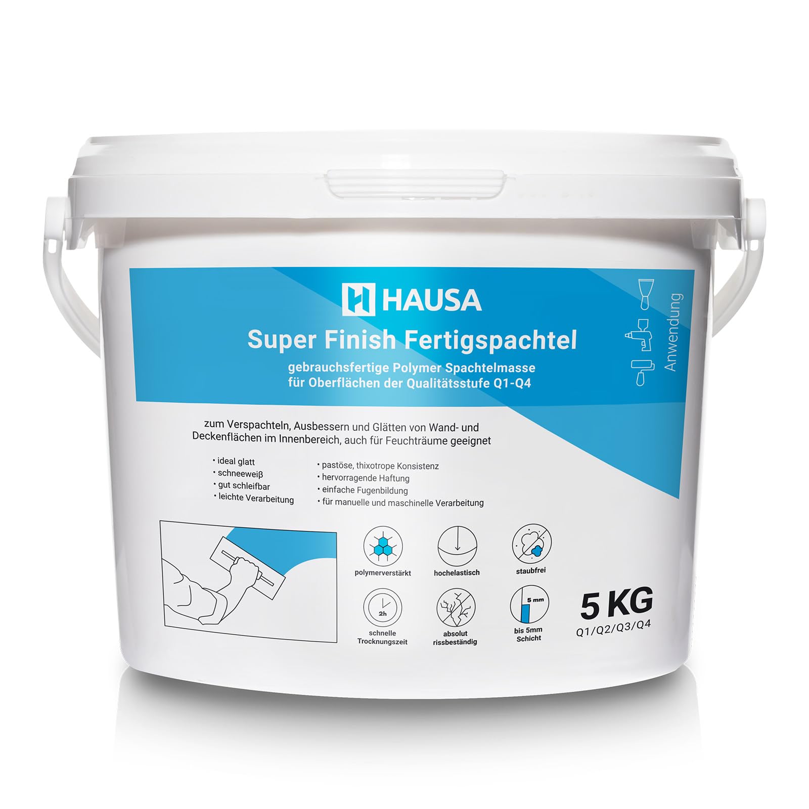 Hausa Spachtelmasse Super Finish Fertigspachtel